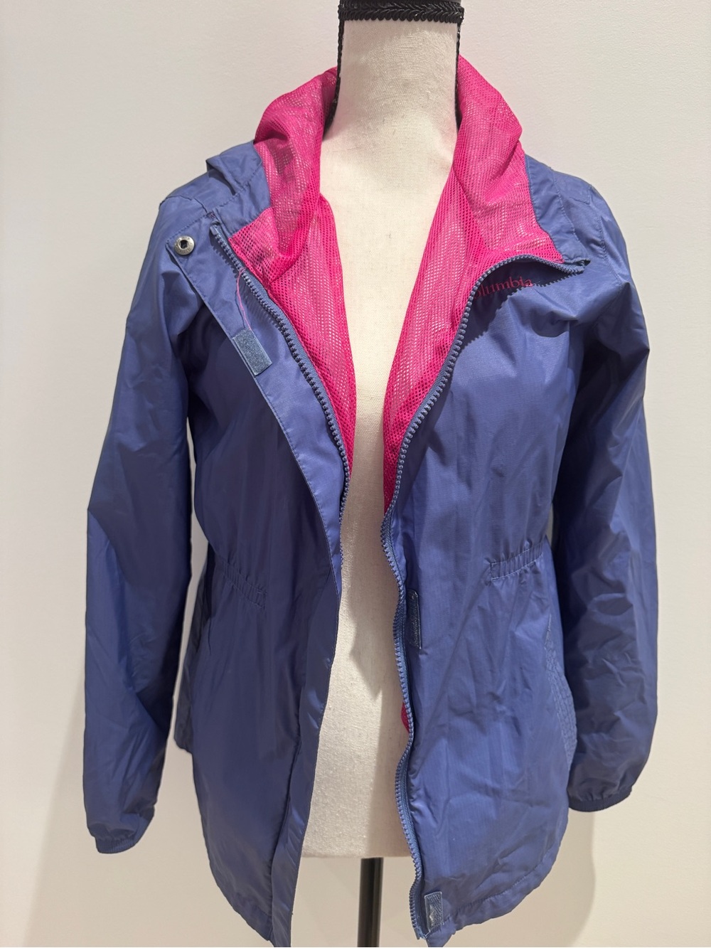 Columbia Purple-Blue Shell Jacket with Pink Lining
